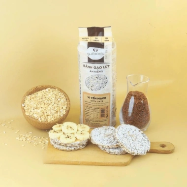 Combo 3 Gói Bánh Gạo Lứt Vị Yến Mạch GUfoods 170g - Ăn Vặt Healthy, Tập Gym, Giảm Cân, Giá 124.900đ 4