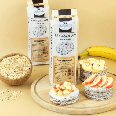 Combo 3 Gói Bánh Gạo Lứt Vị Yến Mạch GUfoods 170g - Ăn Vặt Healthy, Tập Gym, Giảm Cân, Giá 124.900đ 6