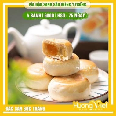 Combo 3 gói bánh pía 5 sao Tân Huê Viên 600g - Đậu xanh sầu riêng, 1 trứng, đặc sản miền Tây giá ưu đãi 340k 5