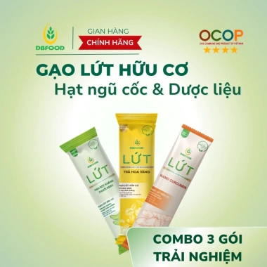 Combo 3 gói Bột gạo lứt ngũ cốc DBFOOD cho tiểu đường, giảm cân an toàn 18g x3, giá 15.000đ