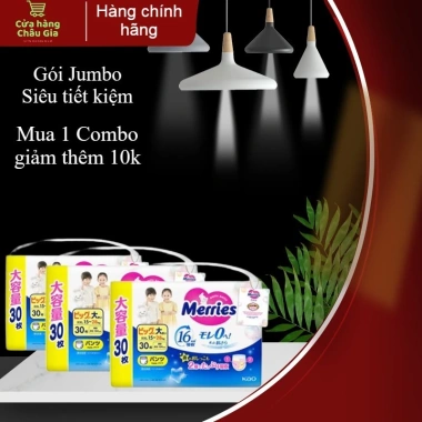 Combo 3 Gói Jumbo Tã Quần Merries Size L-XXL - Giá Ưu Đãi 1.365.000 VNĐ
