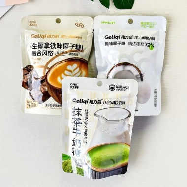 Combo 3 gói Kẹo Geliqi mix vị thơm béo dừa, sữa matcha, cà phê dừa 27g chỉ 14.888đ 8 Combo 3 gói Kẹo Geliqi mix vị thơm béo dừa, sữa matcha, cà phê dừa 27g chỉ 14.888đ 8