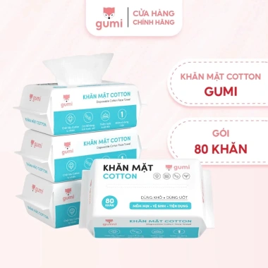 Combo 3 gói khăn mặt khô Gumi - Lau khô, lau ướt, dùng 1 lần, chỉ 109.000đ