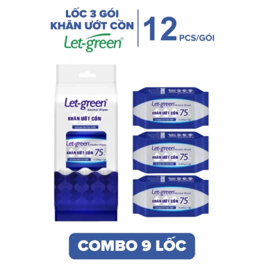 Combo 3 Gói Let-green Khăn Ướt Cồn 12 Miếng – Diệt Khuẩn, Khử Mùi, Bỏ Túi 80.000₫ 7