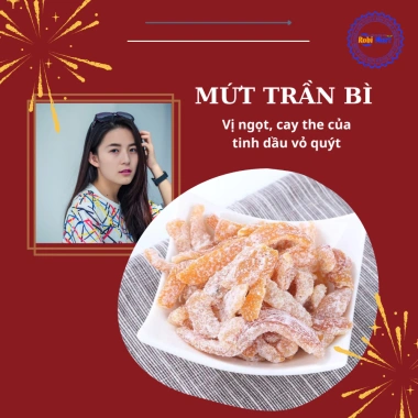 Combo 3 gói mứt Tết 2.026 Robi tự chọn - Xí muôi, Nho, Long nhãn, Thơm muối ớt, Mứt trần bì 100g - Giá chỉ 76.000 VND 3