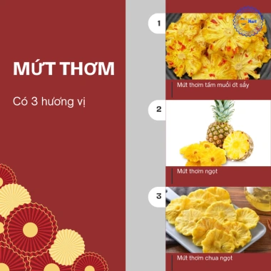 Combo 3 gói mứt Tết 2.026 Robi tự chọn - Xí muôi, Nho, Long nhãn, Thơm muối ớt, Mứt trần bì 100g - Giá chỉ 76.000 VND 4