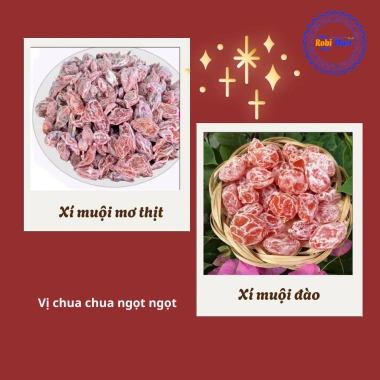 Combo 3 gói mứt Tết 2.026 Robi tự chọn - Xí muôi, Nho, Long nhãn, Thơm muối ớt, Mứt trần bì 100g - Giá chỉ 76.000 VND 6