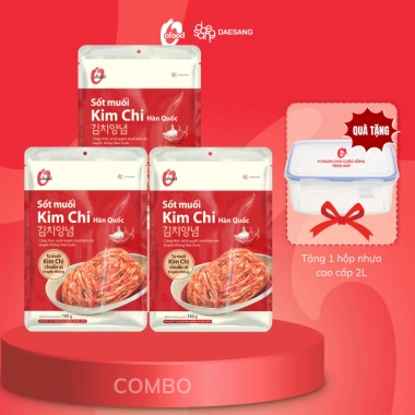 Combo 3 gói sốt muối kim chi O'food 180g - Tặng hộp hoặc sốt, chỉ 93.000 VND