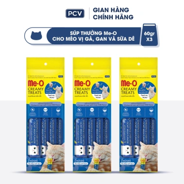 Combo 3 gói Súp Me-O 60gr 12 thanh 8 vị - Tặng nón BH HĐ299k - 135k 2