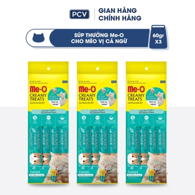 Combo 3 gói Súp Me-O 60gr 12 thanh 8 vị - Tặng nón BH HĐ299k - 135k 3
