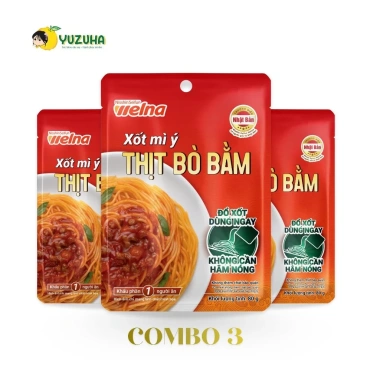 Combo 3 Gói Xốt Mì Ý Thịt Bò Bằm Nisshin Seifun Welna Không Cần Hâm Nóng, 71.250đ