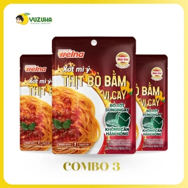 Combo 3 Gói Xốt Mì Ý Thịt Bò Bằm Vị Cay Nisshin Seifun 80g – Không Cần Hâm Nóng, 71.250₫