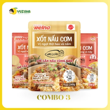 Combo 3 Gói Xốt Nấu Cơm Nhiều Vị Nisshin Seifun Welna 240g Khẩu Phần 3 Người 142.500 VND 6 Combo 3 Gói Xốt Nấu Cơm Nhiều Vị Nisshin Seifun Welna 240g Khẩu Phần 3 Người 142.500 VND 6