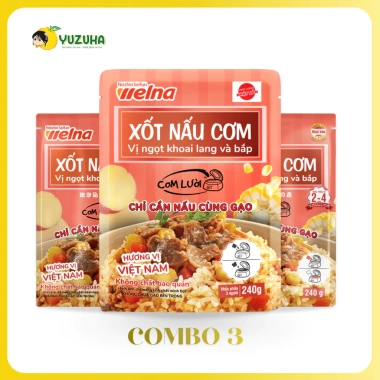 Combo 3 Gói Xốt Nấu Cơm Nhiều Vị Nisshin Seifun Welna 240g Khẩu Phần 3 Người 142.500 VND