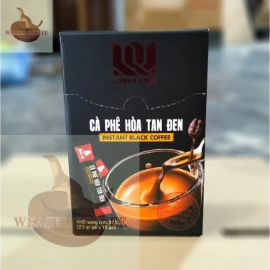 Combo 3 hộp 45 gói 2.5g Cà phê hòa tan đen Luwak King Coffee - Giá giảm 124.600₫