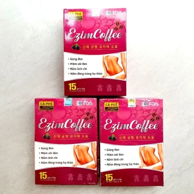 Combo 3 hộp Cà Phê Mâm Xôi Gừng Linh Chi Ezim - Giảm cân, thèm ăn, chất béo - 164.999₫