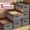 Combo 3 hộp đựng quần áo khung thép chắc chắn – Tủ gọn gàng, ngăn nắp, chỉ 130k