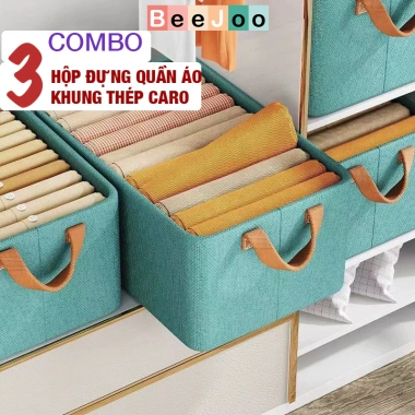 Combo 3 hộp đựng quần áo khung thép chắc chắn – Tủ gọn gàng, ngăn nắp, chỉ 130k 9 Combo 3 hộp đựng quần áo khung thép chắc chắn – Tủ gọn gàng, ngăn nắp, chỉ 130k 9