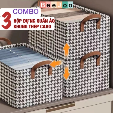 Combo 3 hộp đựng quần áo khung thép chắc chắn – Tủ gọn gàng, ngăn nắp, chỉ 130k 10 Combo 3 hộp đựng quần áo khung thép chắc chắn – Tủ gọn gàng, ngăn nắp, chỉ 130k 10
