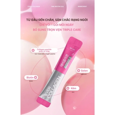 Combo 3 Hộp Ever Collagen Biotin Cell Bột - Dưỡng Da, Tóc & Móng, Giá 1.9tr 3 Combo 3 Hộp Ever Collagen Biotin Cell Bột - Dưỡng Da, Tóc & Móng, Giá 1.9tr 3