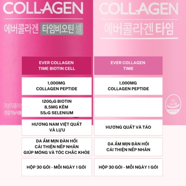 Combo 3 Hộp Ever Collagen Biotin Cell Bột - Dưỡng Da, Tóc & Móng, Giá 1.9tr