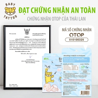 Combo 3 Hộp Miếng Dán Chống Muỗi Côn Trùng BABY TATTOO Hương Thảo Dược Nhẹ Nhàng - 24 miếng/hộp, giảm còn 550k VND