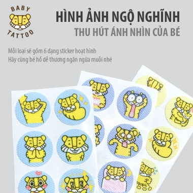Combo 3 Hộp Miếng Dán Chống Muỗi Côn Trùng BABY TATTOO Hương Thảo Dược Nhẹ Nhàng - 24 miếng/hộp, giảm còn 550k VND
