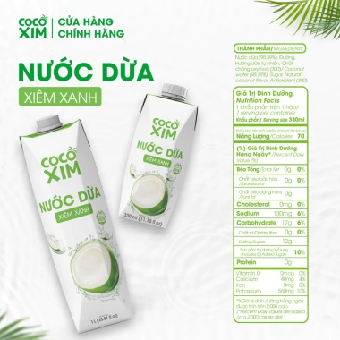 Combo 3 hộp Nước dừa Cocoxim Xanh 1.000ml - Giá ưu đãi 145.200₫, tươi mát, đóng hộp