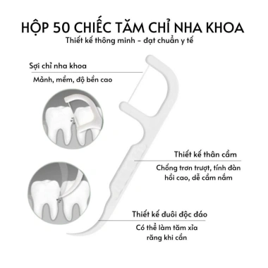 Combo 3 Hộp Tăm Chỉ Nha Khoa Cao Cấp – Răng Sạch, Miệng Thơm, Nụ Cười Tự Tin 19,900₫ 9