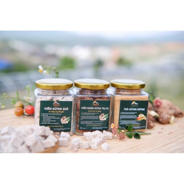 Combo 3 hũ 200ml - Viên ngậm gừng, Trà Gừng, Viên Gừng Chạm Vị Tây Nguyên, 169k 3 Combo 3 hũ 200ml - Viên ngậm gừng, Trà Gừng, Viên Gừng Chạm Vị Tây Nguyên, 169k 3