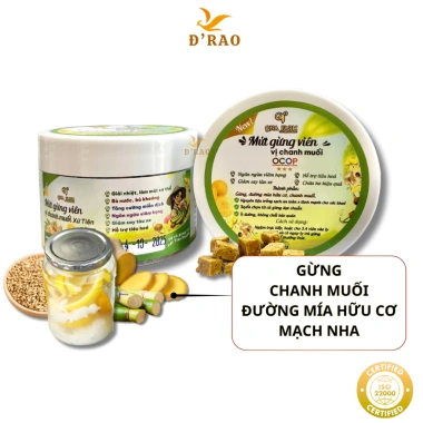 Combo 3 Hũ Mứt Gừng Viên QNA Farm 3 Vị Truyền Thống - Chanh Muối, Chanh Sả 95g 132k 7