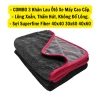 Combo 3 khăn lau xe SUPERFINE Fiber viền đỏ 40x40-30x60-40x60 - Thấm hút, vệ sinh - 39.999₫