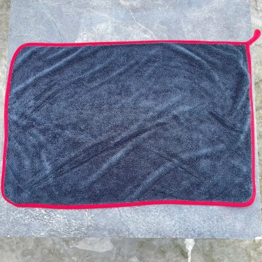 Combo 3 khăn lau xe SUPERFINE Fiber viền đỏ 40x40-30x60-40x60 - Thấm hút, vệ sinh - 39.999₫