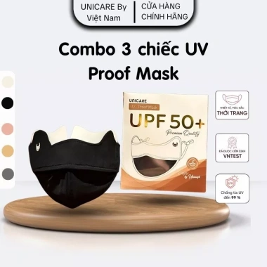 Combo 3 khẩu trang Unicare UV Proof - Chống tia UV, chính hãng, chỉ 197.000₫