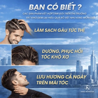 Combo 3 KING MONSTER Đế Vương: Sữa tắm 350ml + Xịt thơm miêng 10ml + Dung dịch nam 100ml - 415.000₫ 4