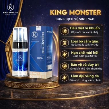 Combo 3 KING MONSTER Đế Vương: Sữa tắm 350ml + Xịt thơm miêng 10ml + Dung dịch nam 100ml - 415.000₫ 7