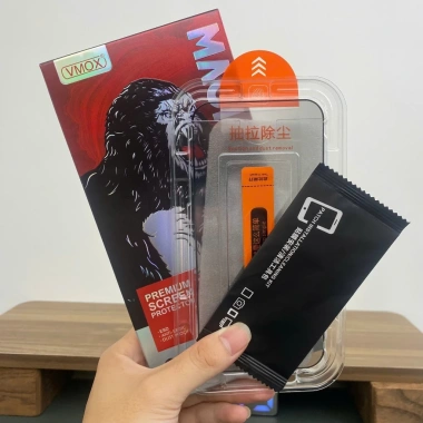 Combo 3 Kính Cường Lực Vmox Premium Tự Dán Tự Rút Bụi + Ốp + Méo cho iPhone X/XS/11/12/13/14/15/16 Plus Giá 89.900