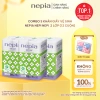 Combo 3 lốc khăn giấy vệ sinh NEPIA 12 cuộn Không tắc bồn cầu 100% bột nguyên sinh