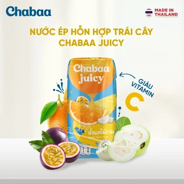 Combo 3 Lốc Nước ép Hỗn Hợp Trái Cây Chabaa Juicy 180ml Giá ưu đãi 109k giảm 30% 2