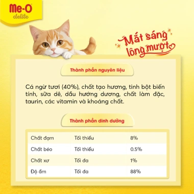 Combo 3 lon Me-O Delite Pate cá ngừ & sữa dê 80g – Tặng nón bảo hiểm, chỉ 94.500₫