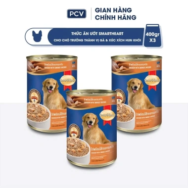 Combo 3 lon Pate SmartHeart 400gr - Tặng Set Nón và Yếm - Giá chỉ 126.900 VND