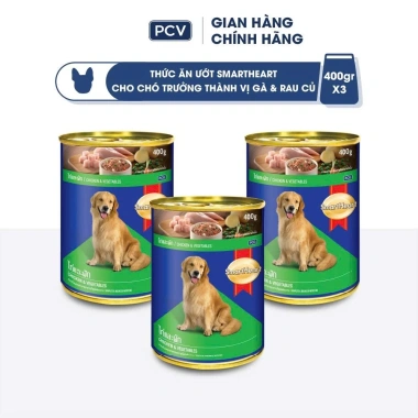 Combo 3 lon Pate SmartHeart 400gr - Tặng Set Nón và Yếm - Giá chỉ 126.900 VND