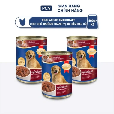 Combo 3 lon Pate SmartHeart 400gr - Tặng Set Nón và Yếm - Giá chỉ 126.900 VND