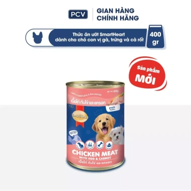 Combo 3 lon Pate SmartHeart 400gr - Tặng Set Nón và Yếm - Giá chỉ 126.900 VND