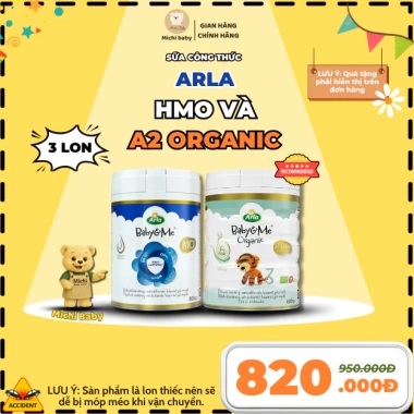 Combo 3 lon Sữa Arla Baby&Me A2 HMO Đan Mạch Số 1-3 600/800g Giá 3.005.000 VNĐ