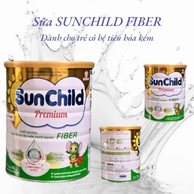 Combo 3 lon Sữa SUNCHILD FIBER 800g HSD mới - Hỗ trợ tiêu hoá kém cho trẻ