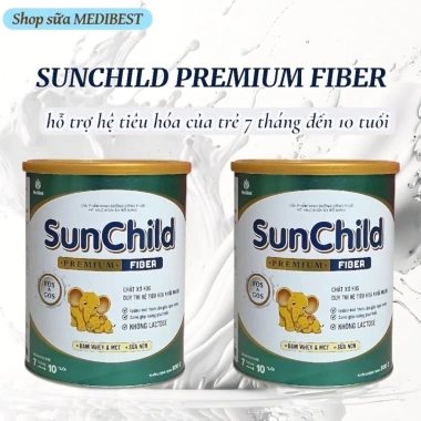 Combo 3 lon Sữa SUNCHILD FIBER 800g HSD mới - Hỗ trợ tiêu hoá kém cho trẻ 3