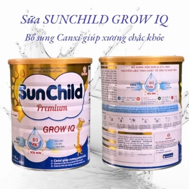 Combo 3 lon Sữa SUNCHILD GROW IQ 800g Hsd mới - Phát triển toàn diện, giá 1.060.000