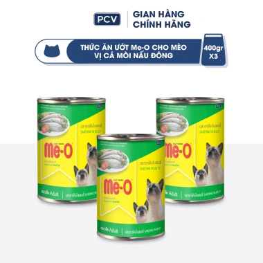 Combo 3 lon Thức ăn Me-O 400gr - Pate ngon, Tặng Nón BH HĐ299k - 132.300₫