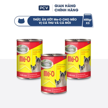 Combo 3 lon Thức ăn Me-O 400gr - Pate ngon, Tặng Nón BH HĐ299k - 132.300₫